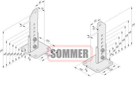 Okucie słupka bramy, Twist, prawe, #S10755-00001 Okucie słupka bramy, Twist, prawe, #S10755-00001