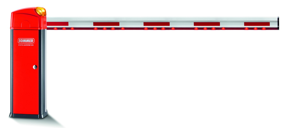 Szlaban, aluminiowy, 5 m, LED - lewy Szlaban, aluminiowy, 5 m, LED - lewy